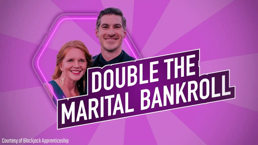 Colin Jones and his wife, who supported his decision to use their savings as a blackjack bankroll.