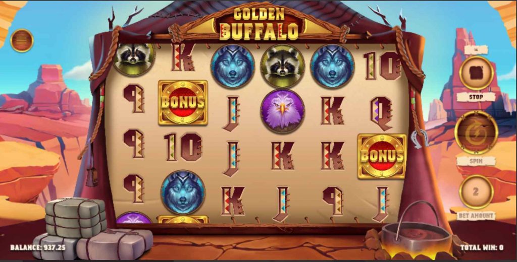 golden buffalo slots game format