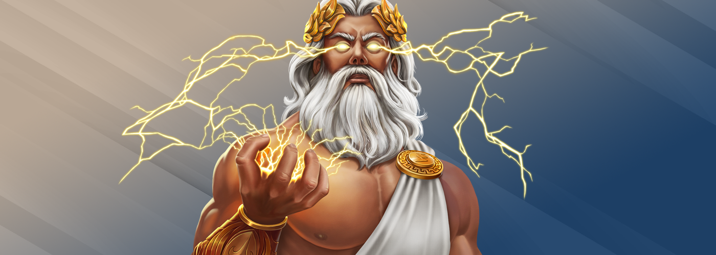Battle the god of thunder for a share of his massive wealth buried inside a progressive jackpot! Play Fury of Zeus at Cafe Casino now!